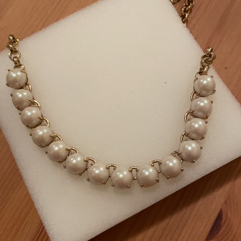 Kate spade Squared Away faux pearl necklace